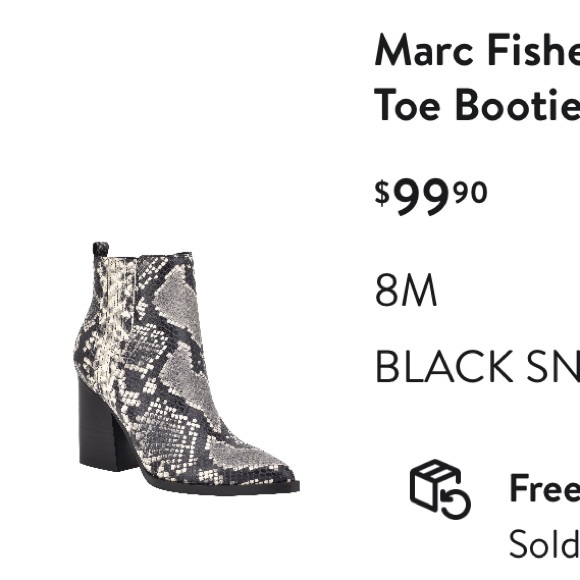 Marc Fisher Snake Skin Boots - Picture 7 of 7